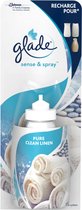 8x Glade Luchtverfrisser Sense & Spray Navulling Clean Linnen 18 ml