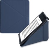 kwmobile case geschikt voor Kobo Sage - Met standaard - E reader cover van kunstleer - In donkerblauw