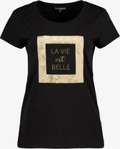 TwoDay dames T-shirt met tekst - Zwart - Maat XXL