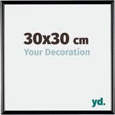 Your Decoration Bordeaux Kunststof Fotolijst - 30x30 cm - Zwart Hoogglans