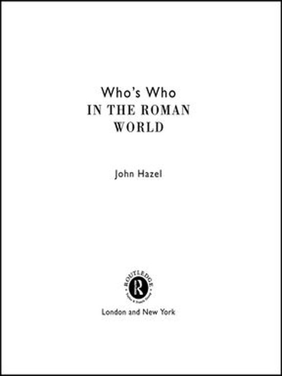 Who's Who in the Roman World - cover