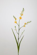 Kunstbloem - Crocosmia - montbretia - topkwaliteit decoratie - 2 stuks - zijden bloem - Geel - 99 cm hoog