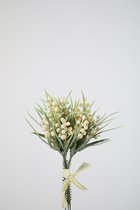 Kunsttak - bessentak - fruittak - topkwaliteit decoratie - 2 stuks - zijden plant - Wit - 18 cm hoog