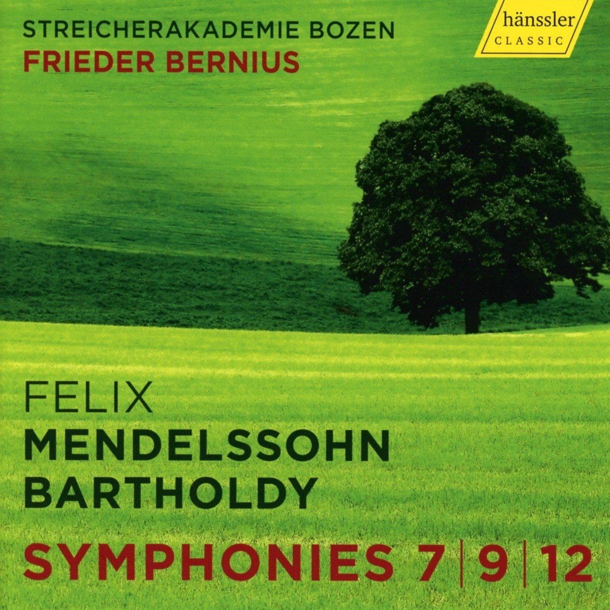 Streicherakademie Bozen, Frieder Bernius - Mendelssohn Bartholdy: Symphonies 7, 9, 12 (CD)