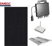 Pakket 4 stuks DMEGC 330wp Glas/Glas - APSystems QS1 micro omvormer - Plat dak - Oost/West