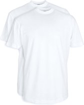 Suitable - Obra T-Shirt Hoge Ronde Hals Wit 2-Pack - Heren - Maat L - Regular-fit