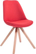 Eetkamer - Bezoekersstoel Sievi Stof Square legs NE, Rood