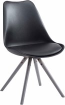 Eetkamer - Bezoekersstoel Sievi Kunstleer Round legs G, Zwart