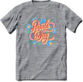 Pride Day | Pride T-Shirt | Grappig LHBTIQ+ / LGBTQ / Gay / Homo / Lesbi Cadeau Shirt | Dames - Heren - Unisex | Tshirt Kleding Kado | - Donker Grijs - Gemaleerd - L