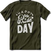 Pride Day | Pride T-Shirt | Grappig LHBTIQ+ / LGBTQ / Gay / Homo / Lesbi Cadeau Shirt | Dames - Heren - Unisex | Tshirt Kleding Kado | - Leger Groen - XL