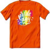 Pride Day | Pride T-Shirt | Grappig LHBTIQ+ / LGBTQ / Gay / Homo / Lesbi Cadeau Shirt | Dames - Heren - Unisex | Tshirt Kleding Kado | - Oranje - XL