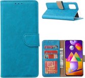LuxeBass Hoesje geschikt voor Samsung Galaxy A32 - Bookcase Turquoise - portemonnee hoesje - telefoonhoes - gsm hoes - telefoonhoesjes
