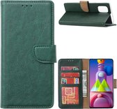 LuxeBass Hoesje geschikt voor Samsung Galaxy M51 - Bookcase Groen - portemonnee hoesje - telefoonhoes - gsm hoes - telefoonhoesjes