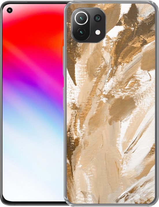 Coque Xiaomi 11T - Peinture - Or - Beige - Coque de téléphone en Siliconen