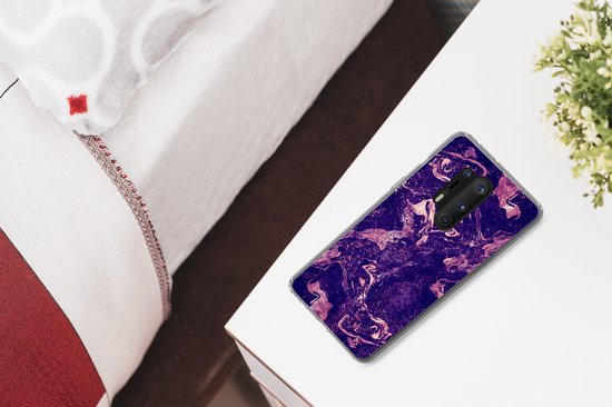 OnePlus 8 Pro - Marbre - Natuursteen - Minéraux - Coque de téléphone en Siliconen - Cadeaux de chaussures - Petits cadeaux - Sinterklaas pour les grands enfants