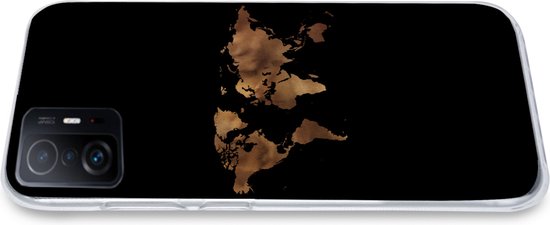 Coque Xiaomi 11 Lite 5G NE - Carte du Wereldkaart - Tissu - Carte - Siliconen