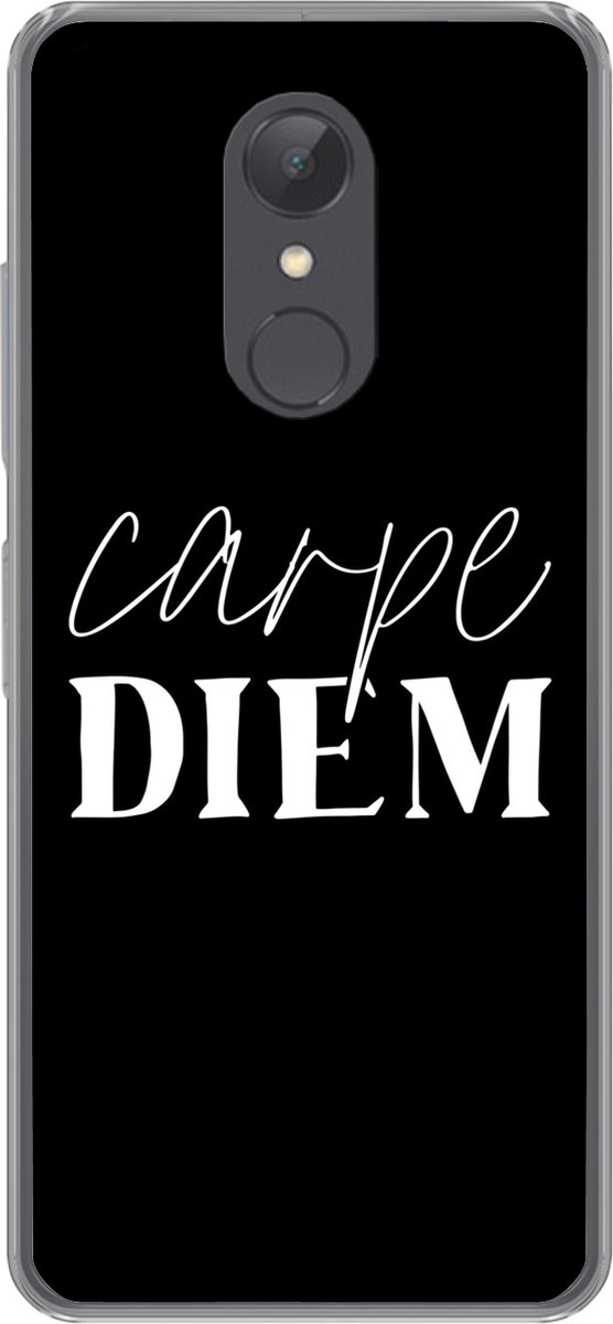Telefoonhoesje Geschikt voor Xiaomi Geschikt voor Redmi 5 hoesje - Spreuken - Carpe diem - Quotes - Pluk de dag - Siliconen Telefoonhoesje Telefoonhoesje