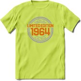 1964 Limited Edition Ring T-Shirt | Zilver - Goud | Grappig Verjaardag en Feest Cadeau Shirt | Dames - Heren - Unisex | Tshirt Kleding Kado | - Groen - XXL