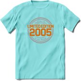2005 Limited Edition Ring T-Shirt | Zilver - Goud | Grappig Verjaardag en Feest Cadeau Shirt | Dames - Heren - Unisex | Tshirt Kleding Kado | - Licht Blauw - XL