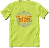 1929 Limited Edition Ring T-Shirt | Zilver - Goud | Grappig Verjaardag en Feest Cadeau Shirt | Dames - Heren - Unisex | Tshirt Kleding Kado | - Groen - XL