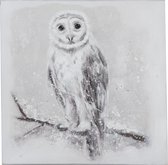 Schilderij | canvas | wit - zilver - grijs | 80x3x (h)80 cm