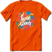 Love Wins | Pride T-Shirt | Grappig LHBTIQ+ / LGBTQ / Gay / Homo / Lesbi Cadeau Shirt | Dames - Heren - Unisex | Tshirt Kleding Kado | - Oranje - M
