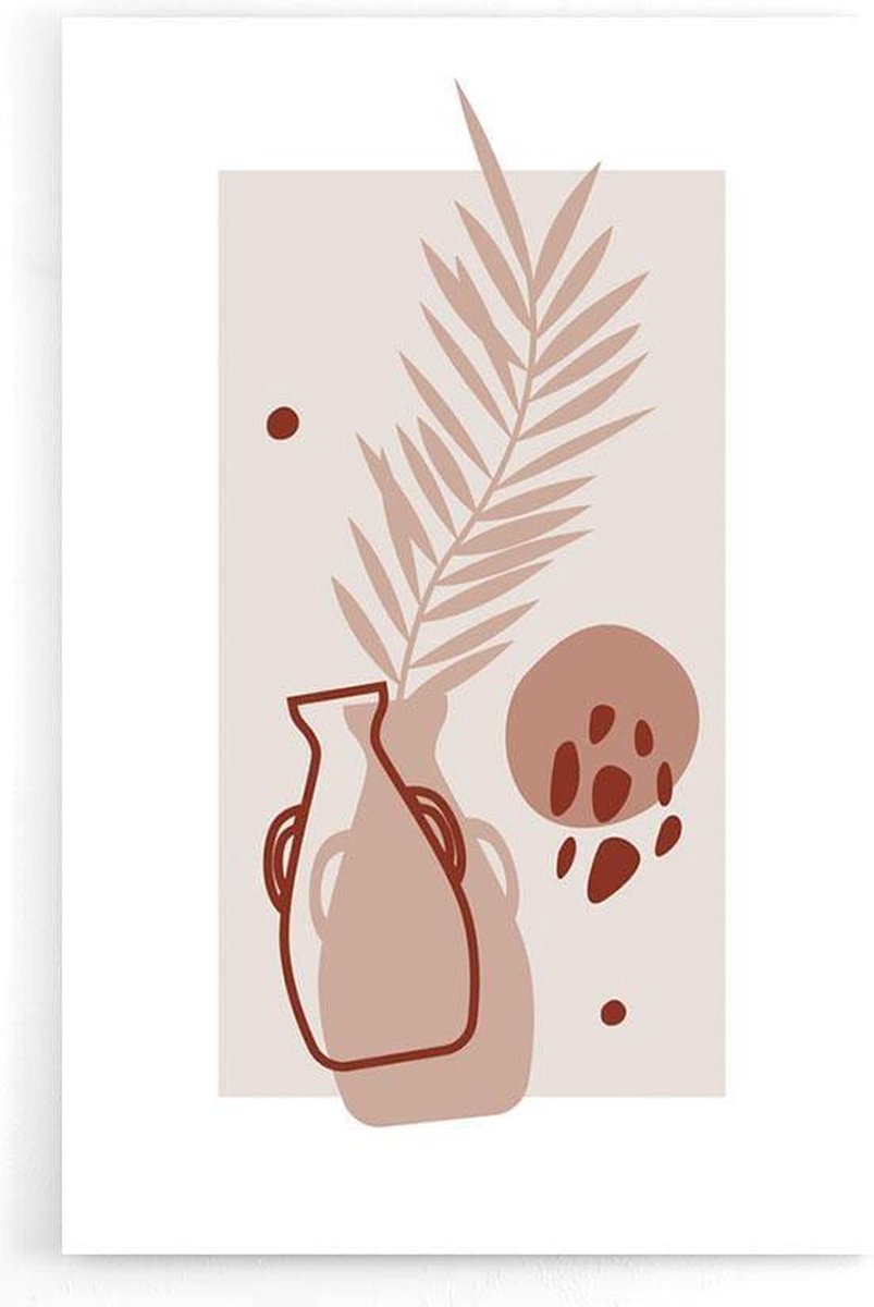 Walljar - Abstract Pot Shadow - Muurdecoratie - Poster