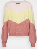 Vero Moda Trui Vmplazarib Ls O-neck Blouse Ga 10257752 Parfait Pink/lemon Dames Maat - XS