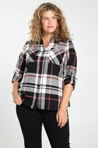 Paprika Dames Geruit katoenen hemd - Outdoorblouse - Maat 48