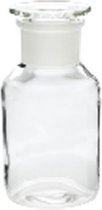 Labshop - Fles wijdmonds - stopfles - glas blank -  250 milliliter