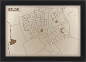 Houten stadskaart van Eelde