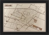 Houten stadskaart van Obdam