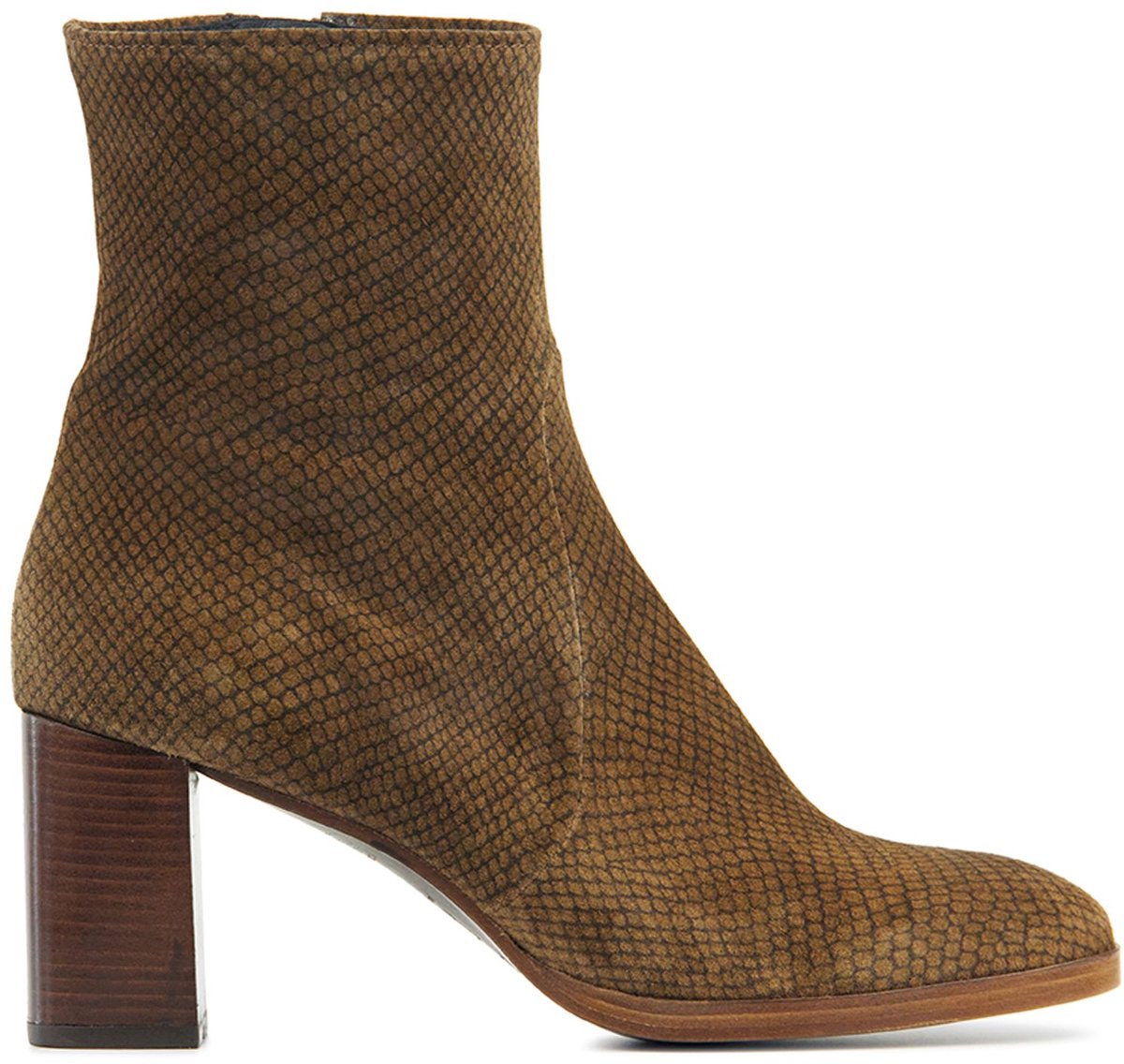 Zinda Enkellaarsjes Dames / Laarzen / Damesschoenen - Suède        - 1608 - Midden bruin - Maat  40