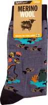UphillSport Lifestyle Merino Sokken Fish-Blauw Unisex Crew Light
