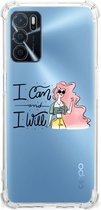 Telefoonhoesje  OPPO A54s | A16 | A16s Leuk Case met transparante rand i Can