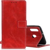 Samsung Galaxy A40s Hoesje - Mobigear - Basic Serie - Kunstlederen Bookcase - Rood - Hoesje Geschikt Voor Samsung Galaxy A40s