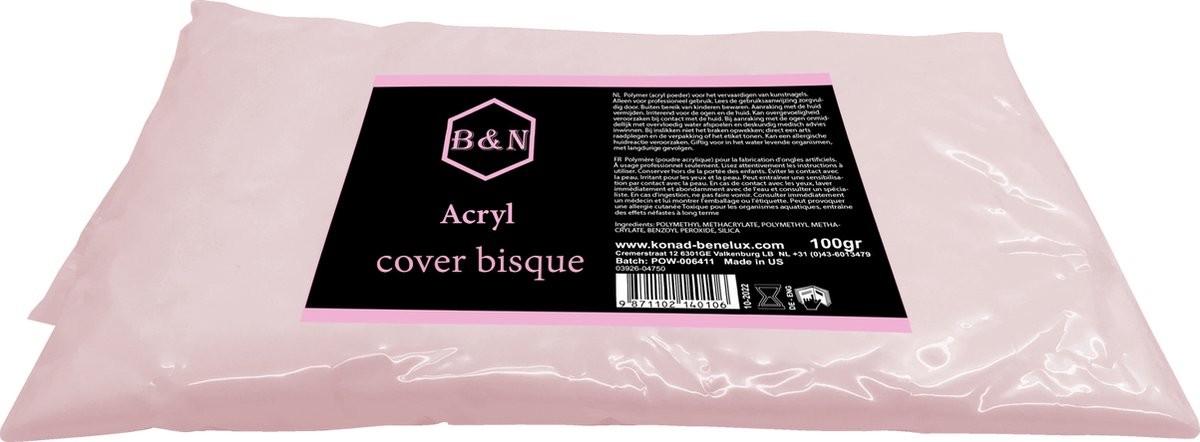 Acryl - cover bisque - 100 gr | B&N - acrylpoeder - VEGAN - acrylpoeder