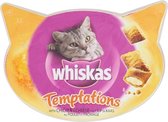 Whiskas Temptations Kattensnacks - Kip en Kaas - 8 x 60 gram