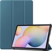 Samsung Galaxy Tab S7 Hoes - Mobigear - Tri-Fold Serie - Kunstlederen Bookcase - Groen - Hoes Geschikt Voor Samsung Galaxy Tab S7