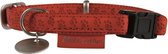 Macleather Hondenhalsband Zolux 2,5 X 45-70 Cm Kunstleer Rood