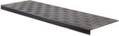 Trapmat rubber | 5 stuks | Lengte: 75 cm | Breedte: 25cm | Antislip voor traptreden | Tranenplaat motief