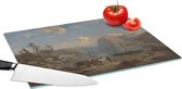 Glazen Snijplank - 39x28 - Mountain landscape with a lake - schilderij van Aleksander Kotsis - Snijplanken Glas