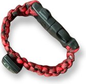 Floz survival-armband voor kinderen - multitool voor kinderen - 4 functies - rood