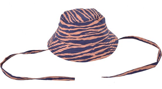 Swim Essentials UV Zonnehoed baby Blauw Oranje Zebra 0-12 maanden