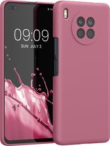 kwmobile telefoonhoesje voor Honor 50 Lite - Hoesje met siliconen coating - Smartphone case in donkerroze