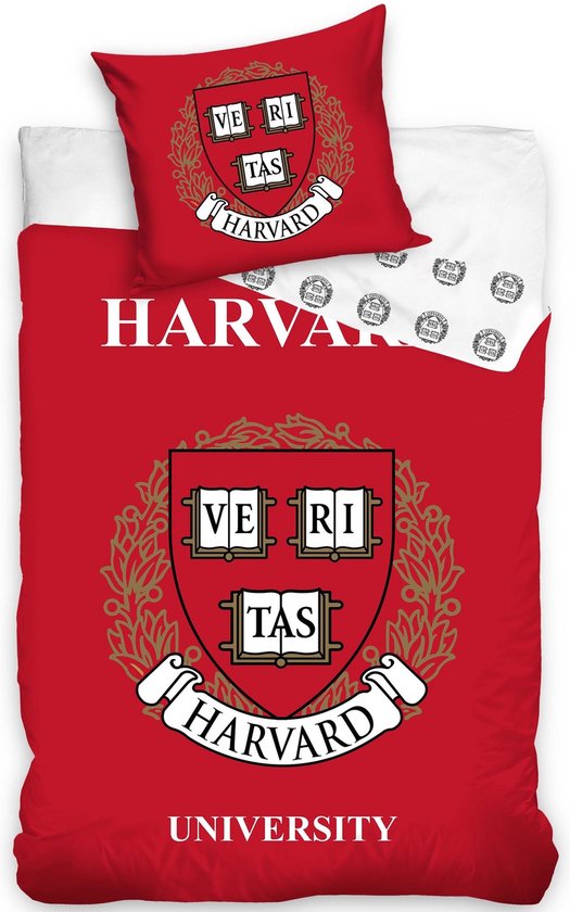 Harvard Dekbedovertrek - Eenpersoons - 140 x 200 cm - Katoen