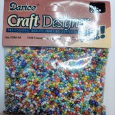 Darice Glass Beads Assorted Multi Color 100 Gram, 1099-93