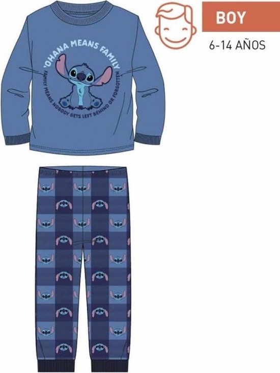Pyjama Enfants Stitch Blauw