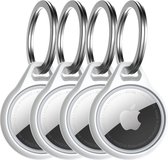 ITSkins AirCover - Hoesje geschikt voor Apple AirTag Hoesje Flexibel TPU Sleutelhanger - Wit