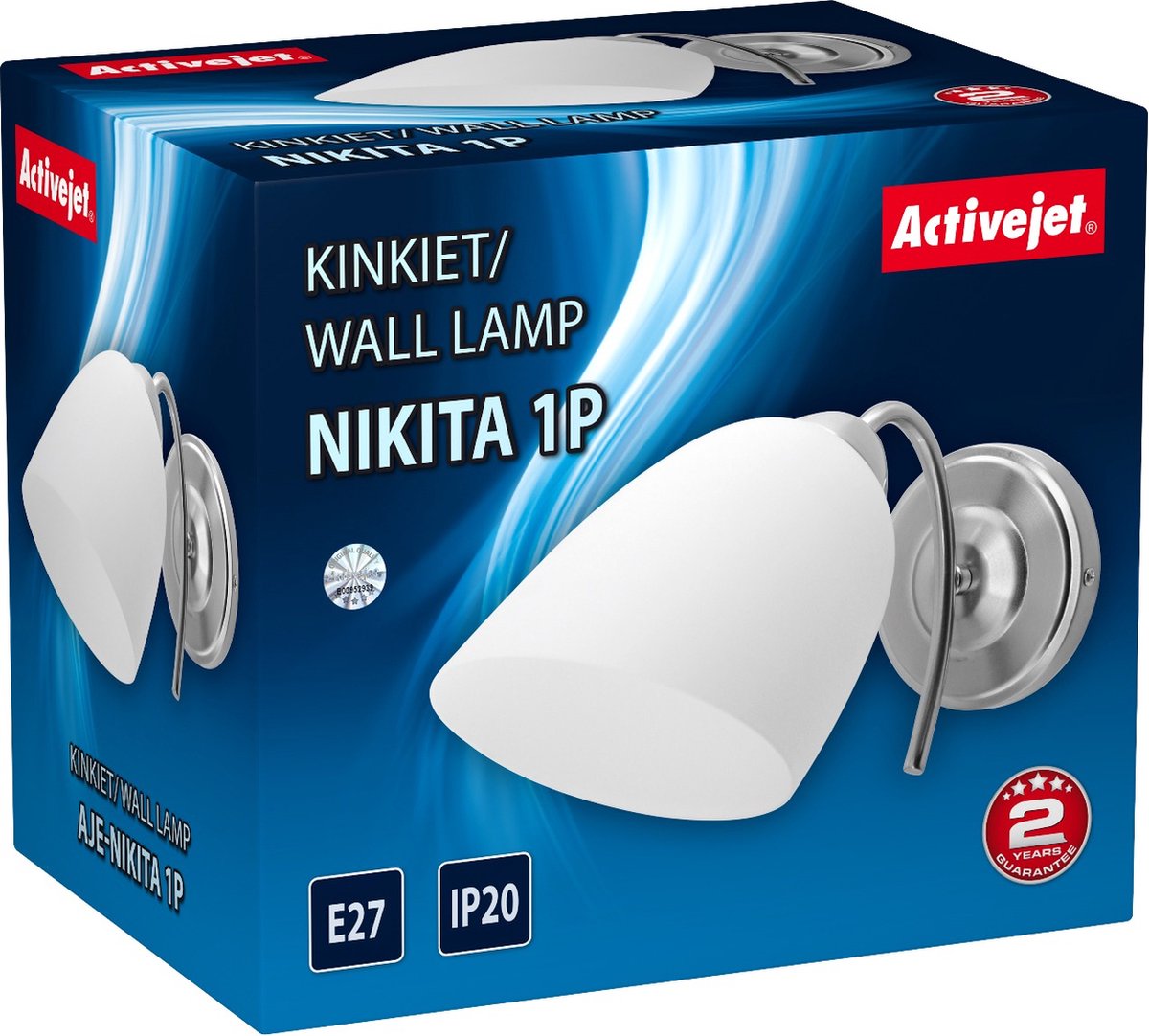 ActiveJet Spot Lamp Nikita 1P E27 1x60 W Nikkel.